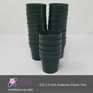 (25) Anderson 2.5″ Round Plastic Pot for Seedlings & Flowering Plants