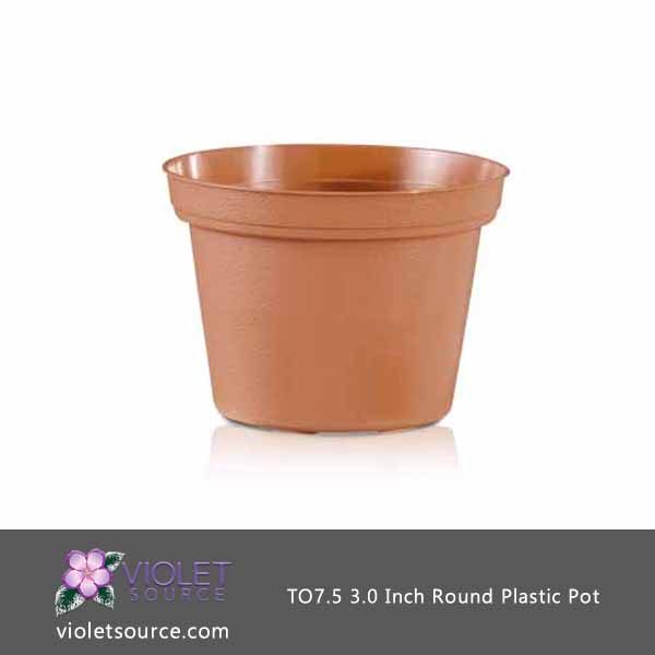 Poppelmann TO7.5 3 Inch Round Plastic Pot