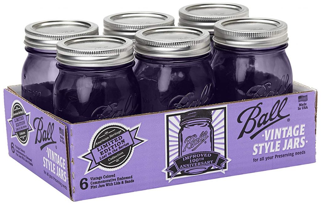 Authentic Purple Ball Mason 100TH Anniversary Vintage Style Pint Jar ...